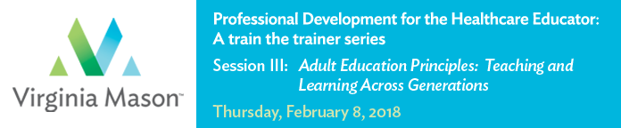 Professional Development for the Healthcare Educator: III. Adult Education Principles: Teaching and Learning Across Generations Banner